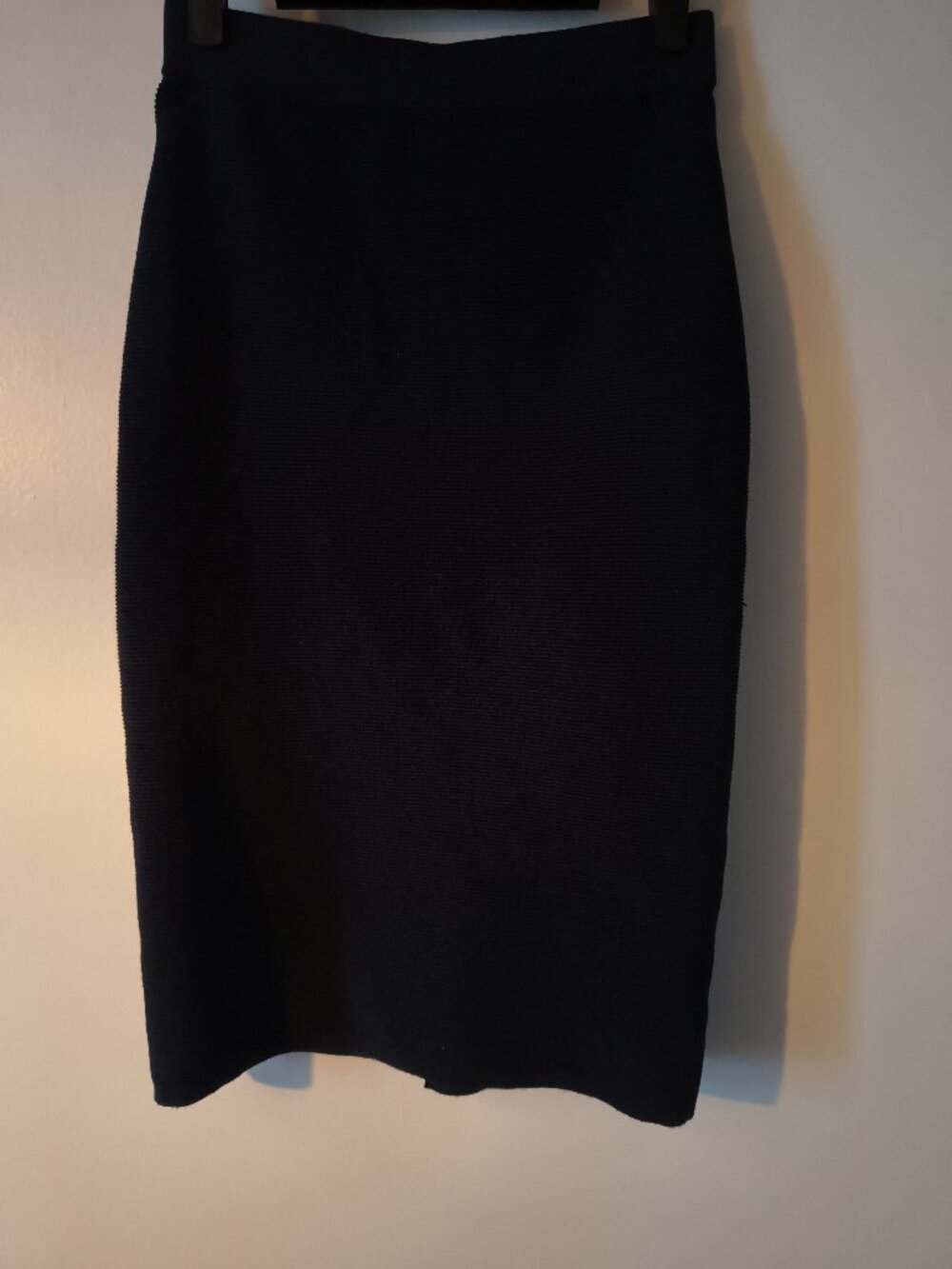 Uniqlo Navy Blue Ribbed Knit Pencil Skirt S